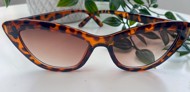Cateye solbriller, leopard med brun glas